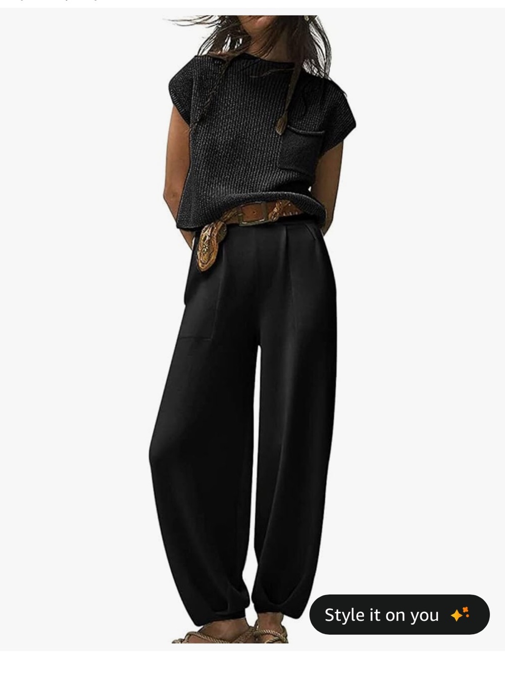 Women’s 2 piece sleeveless sweater set